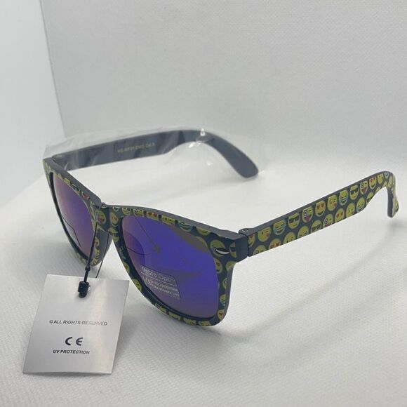 Retro Kids Emoji Mirrored Sunglasses - Picture 1 of 4